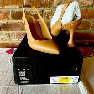Vionic Womens Adalena Mocha Leather Pumps 9M